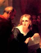 Thomas Sully Portia and Shylock painting